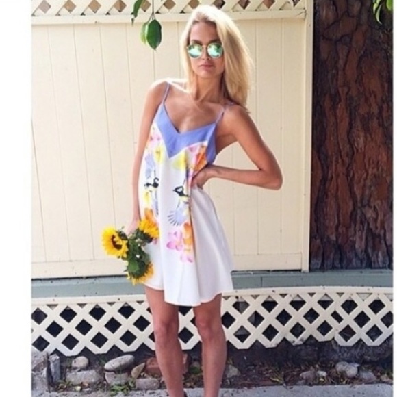 LF Bird Design Swing Dress - Picture 2 of 3